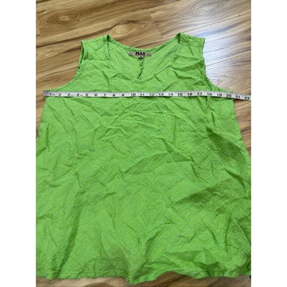 Flax linen sleeveless striped top sz Medium - Picture 7 of 9